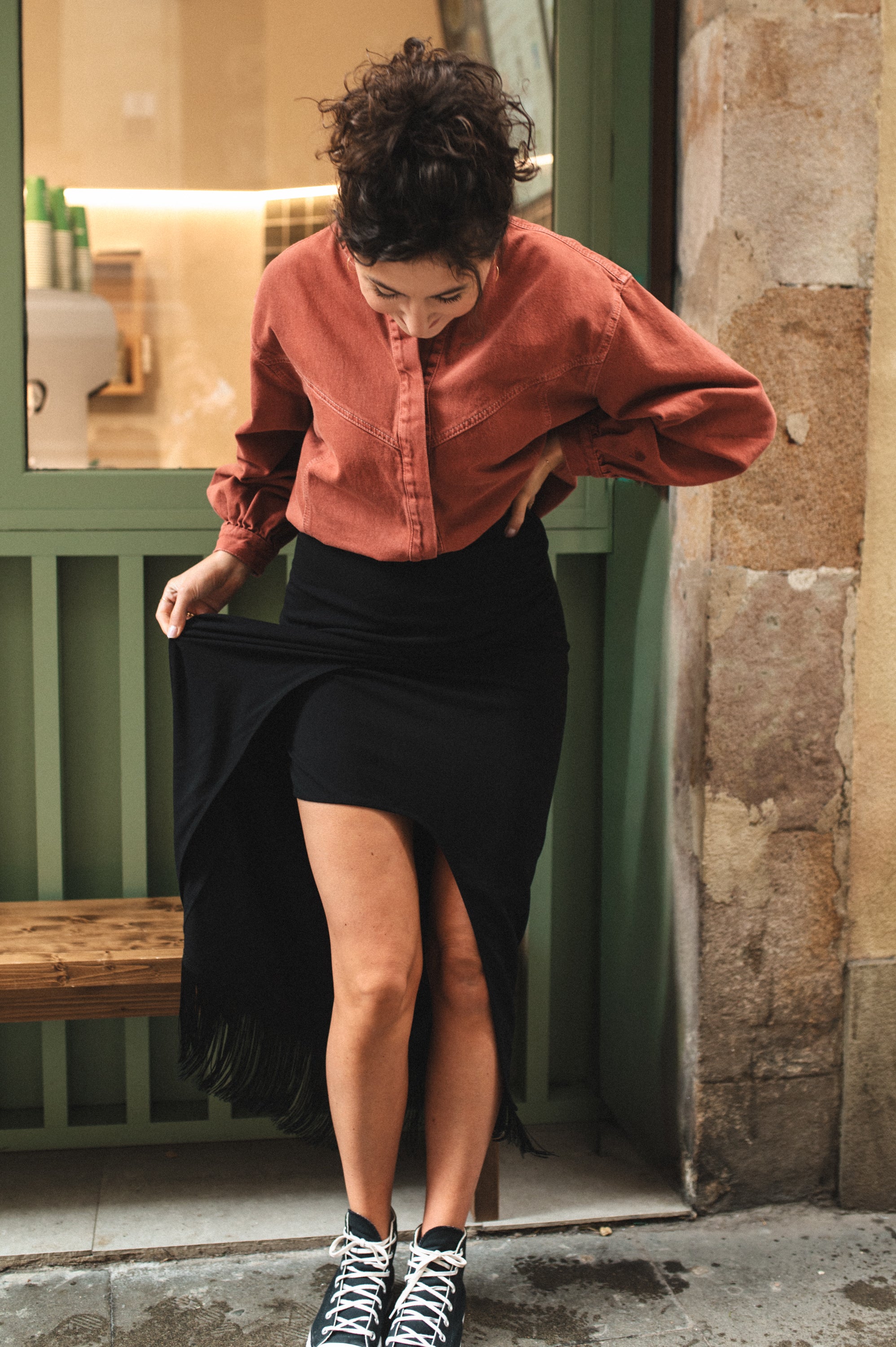 Spódnica z frędzlami TULUM ANDALUCIA