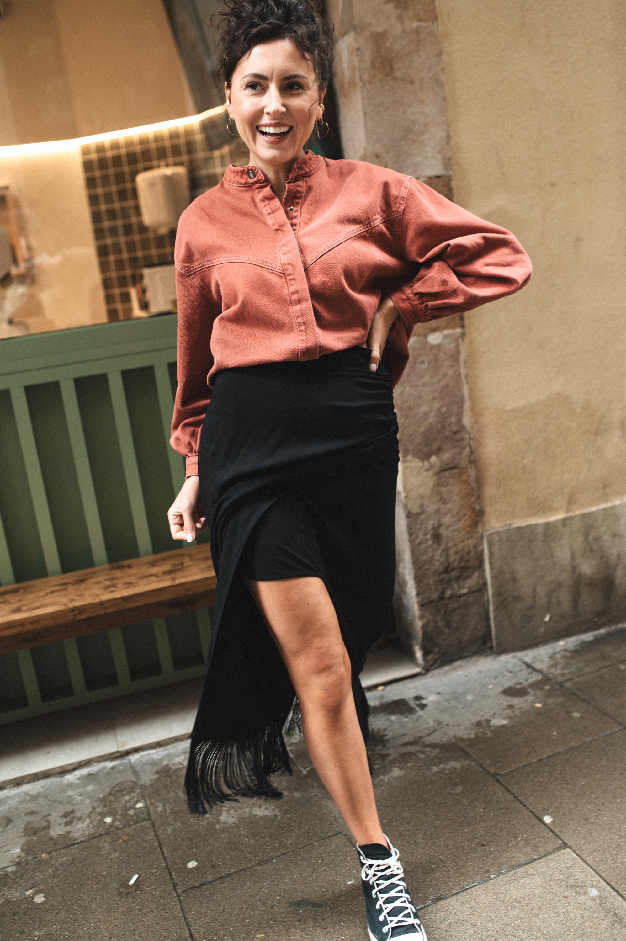 Spódnica z frędzlami TULUM ANDALUCIA