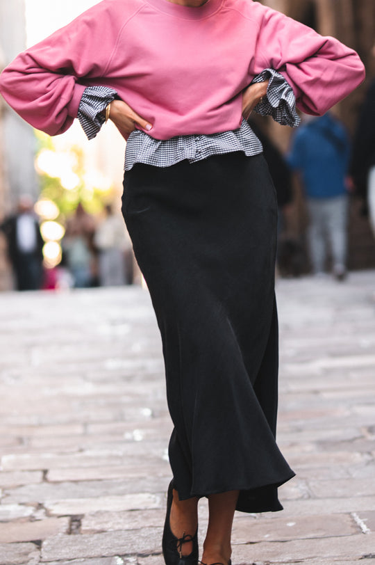 Spódnica MORELLA z rozcięciem NEGRA