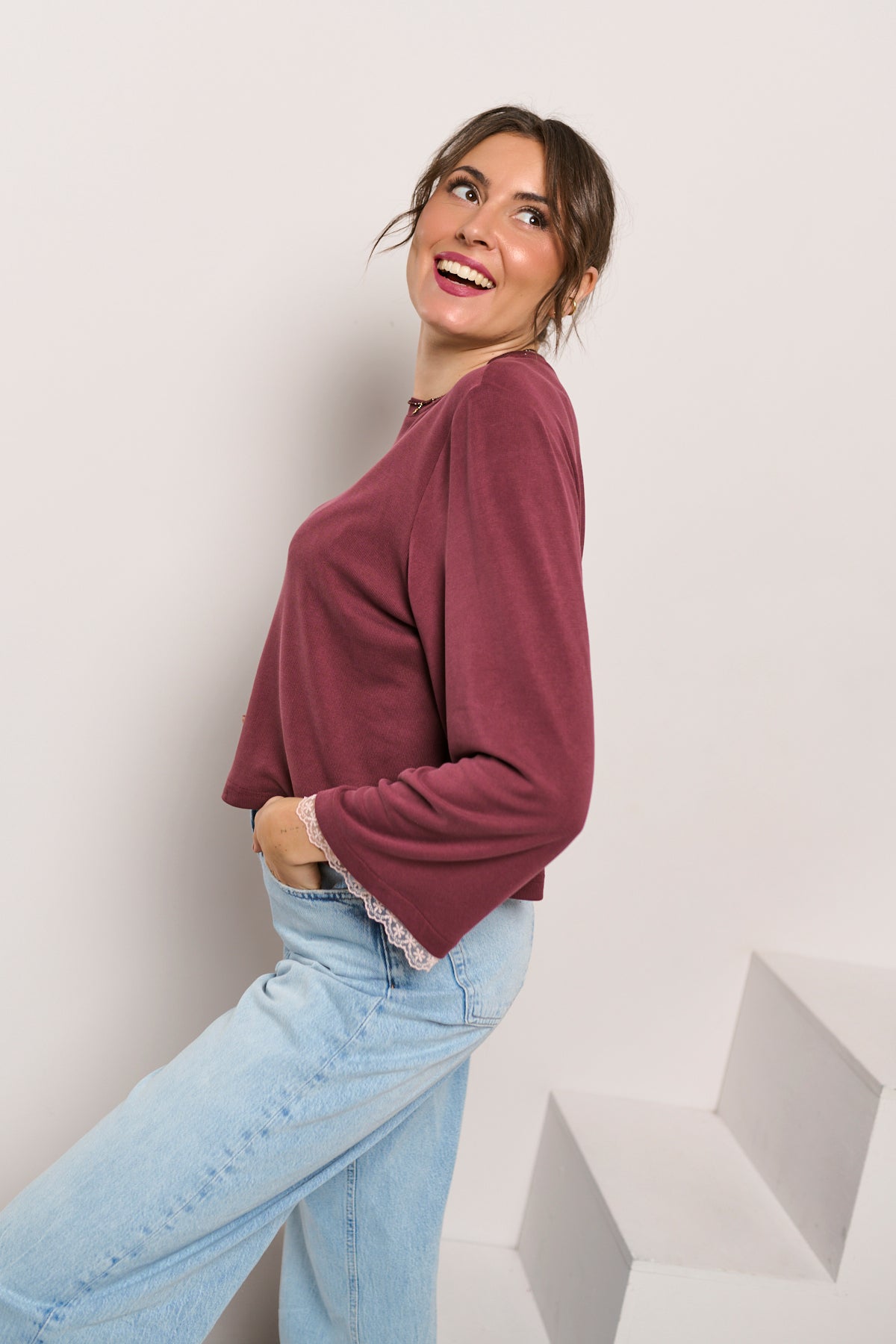 Sweterek PILAR REMOLACHA