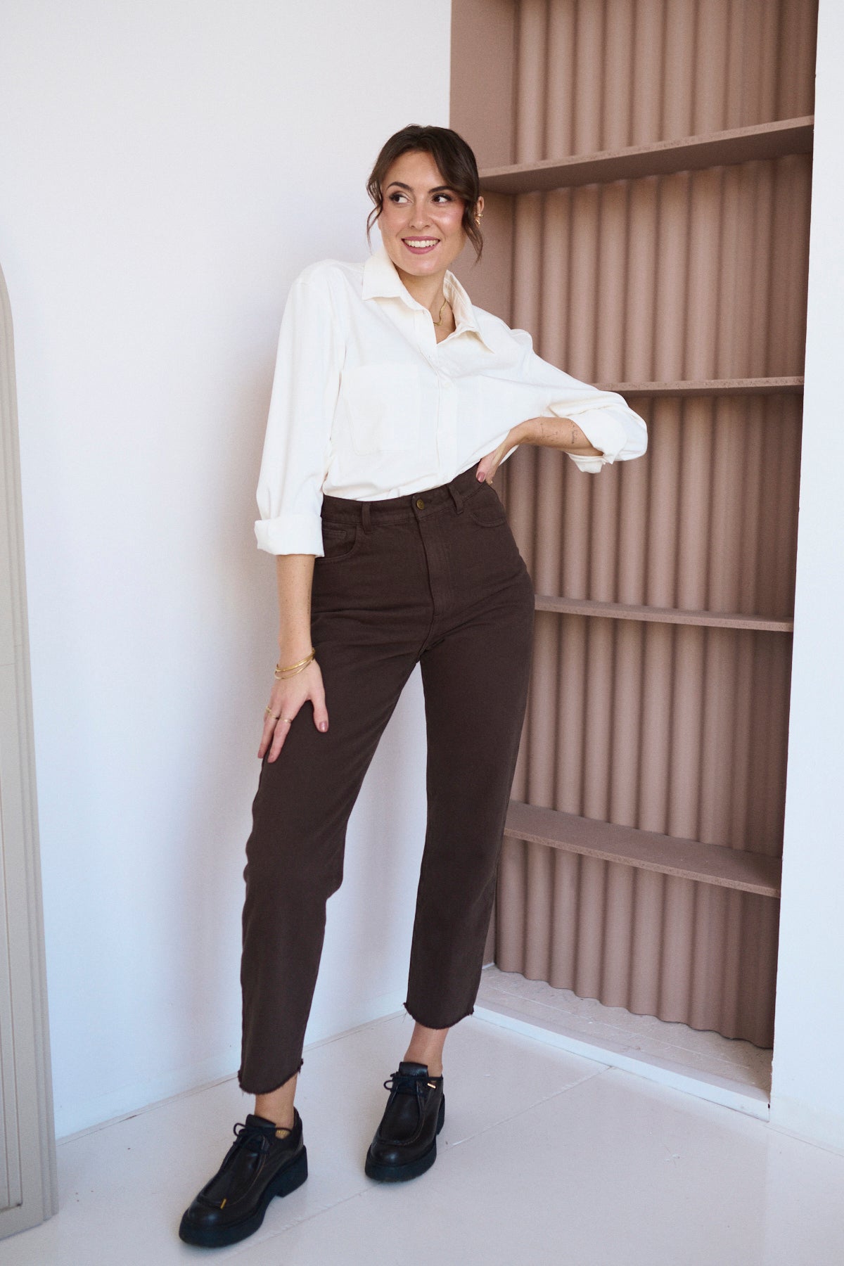 Spodnie JEANS CHOCOLATE CON NATA