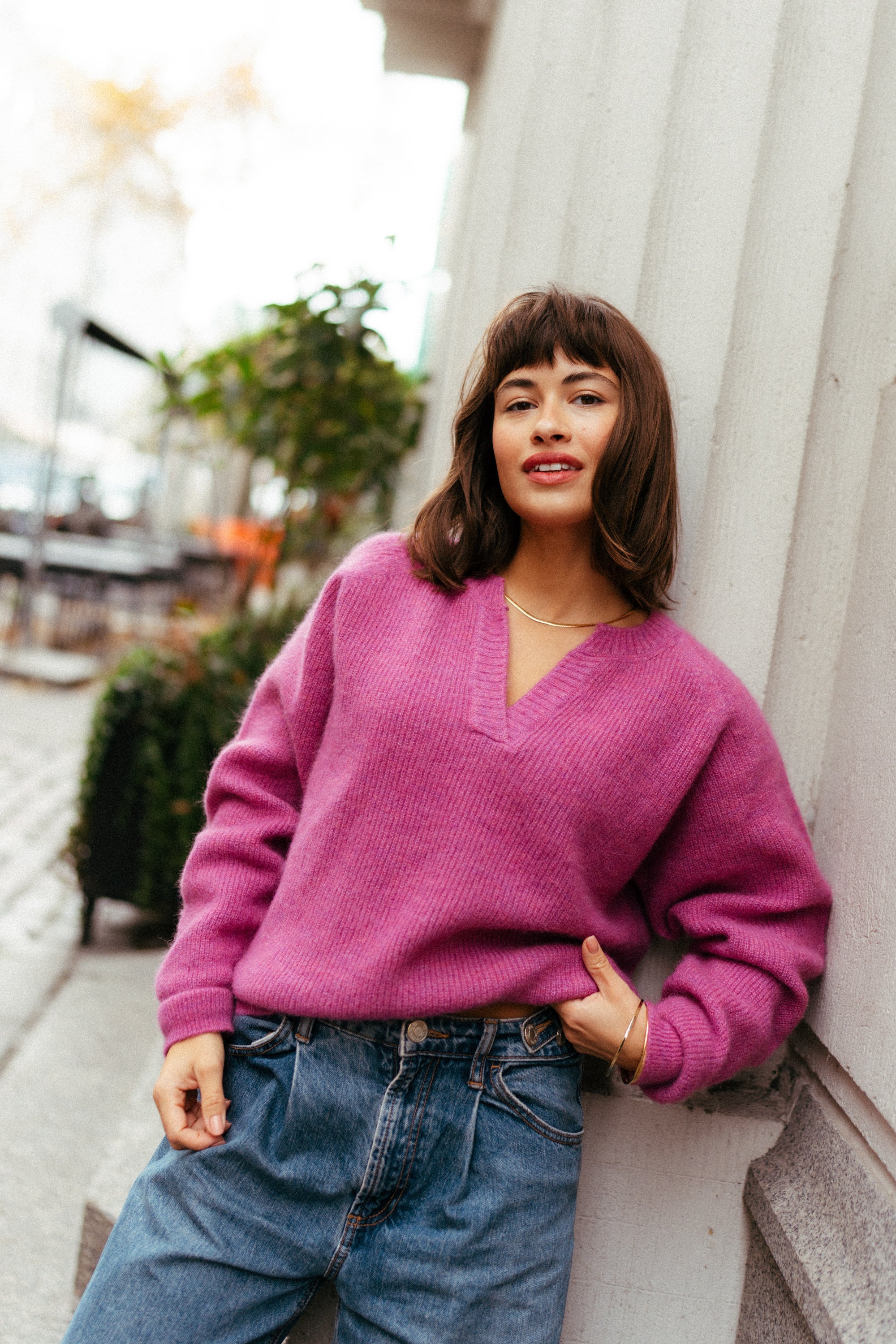 Sweter ANDINA MAGENTA