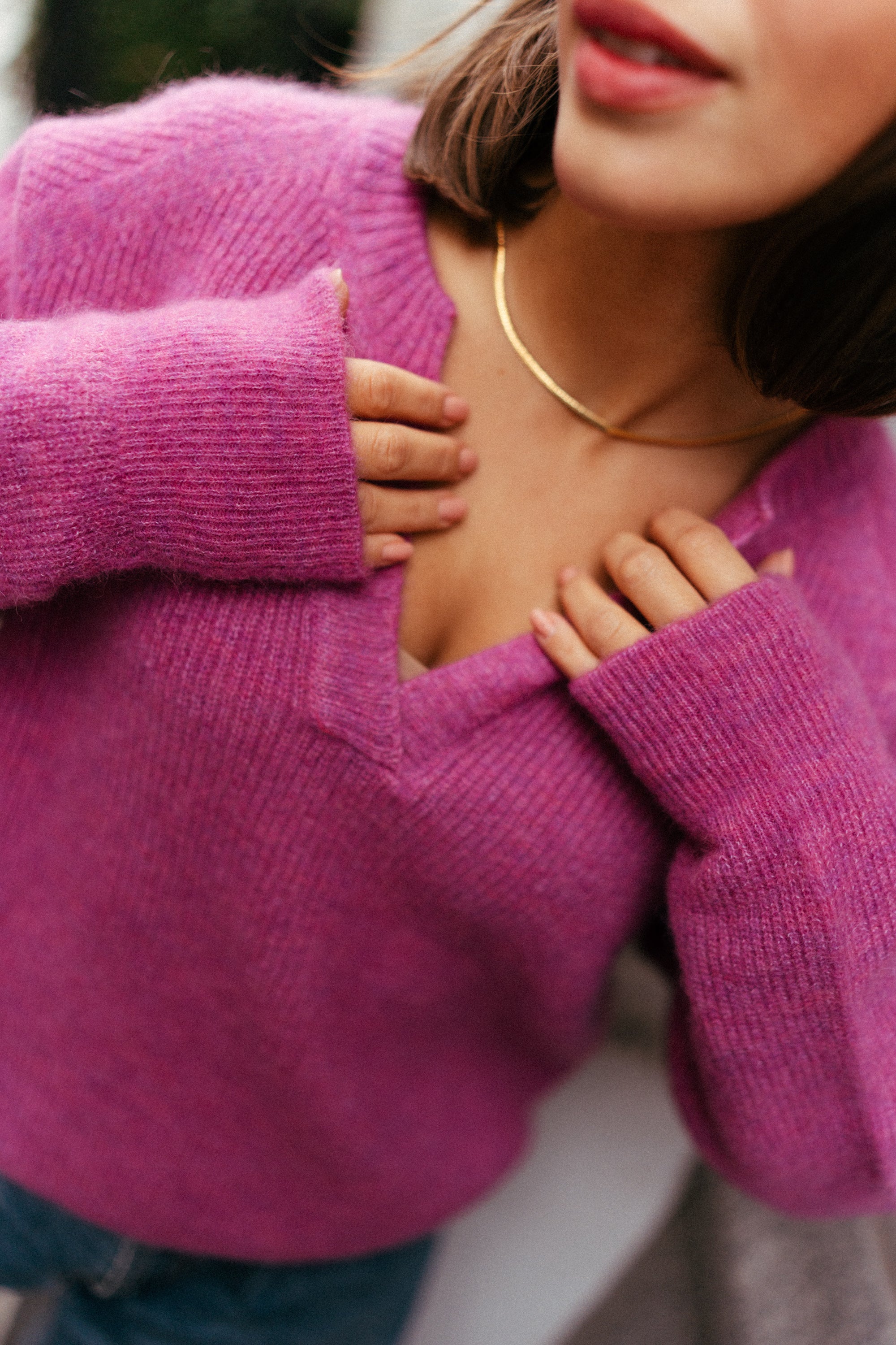 Sweter ANDINA MAGENTA