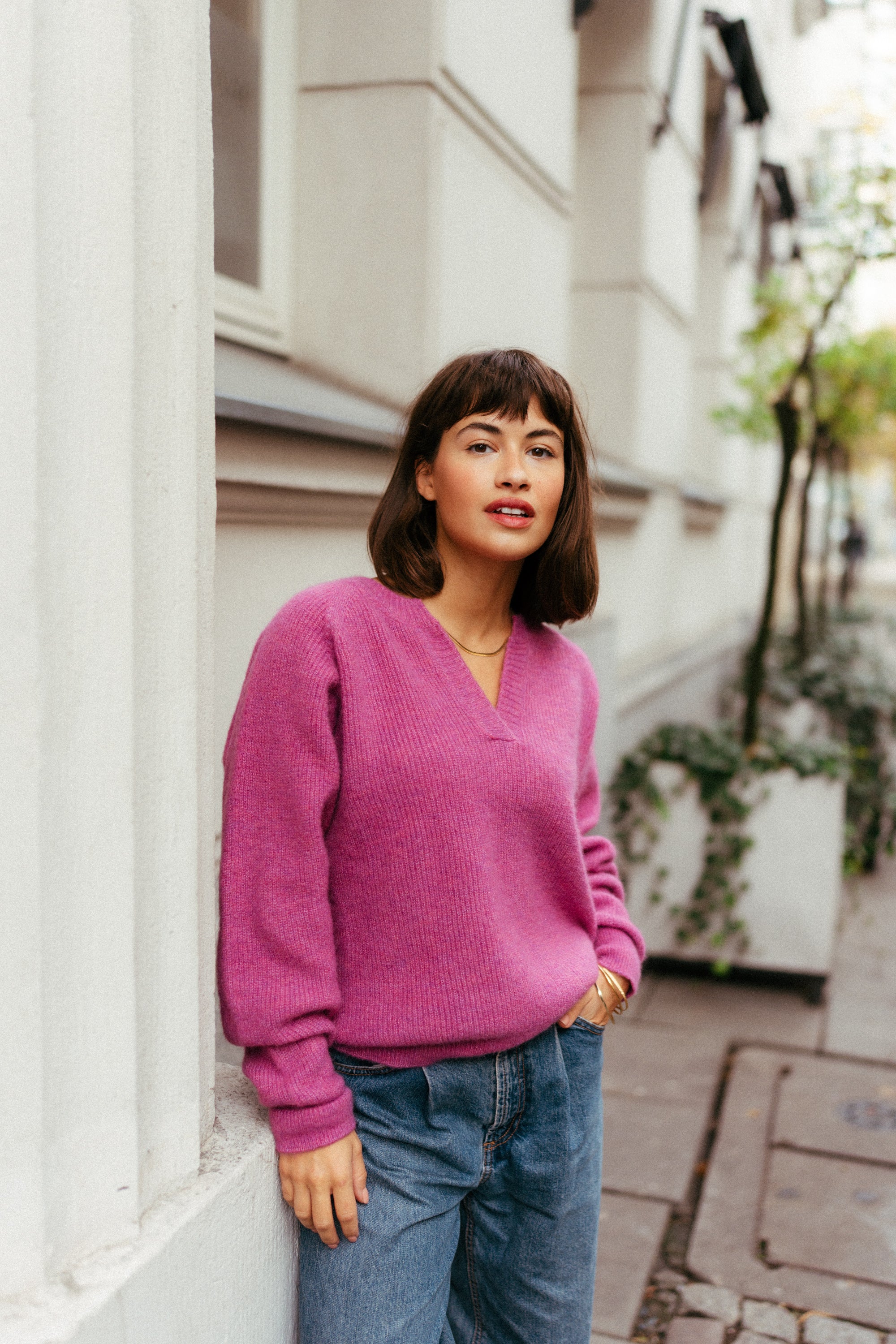 Sweter ANDINA MAGENTA