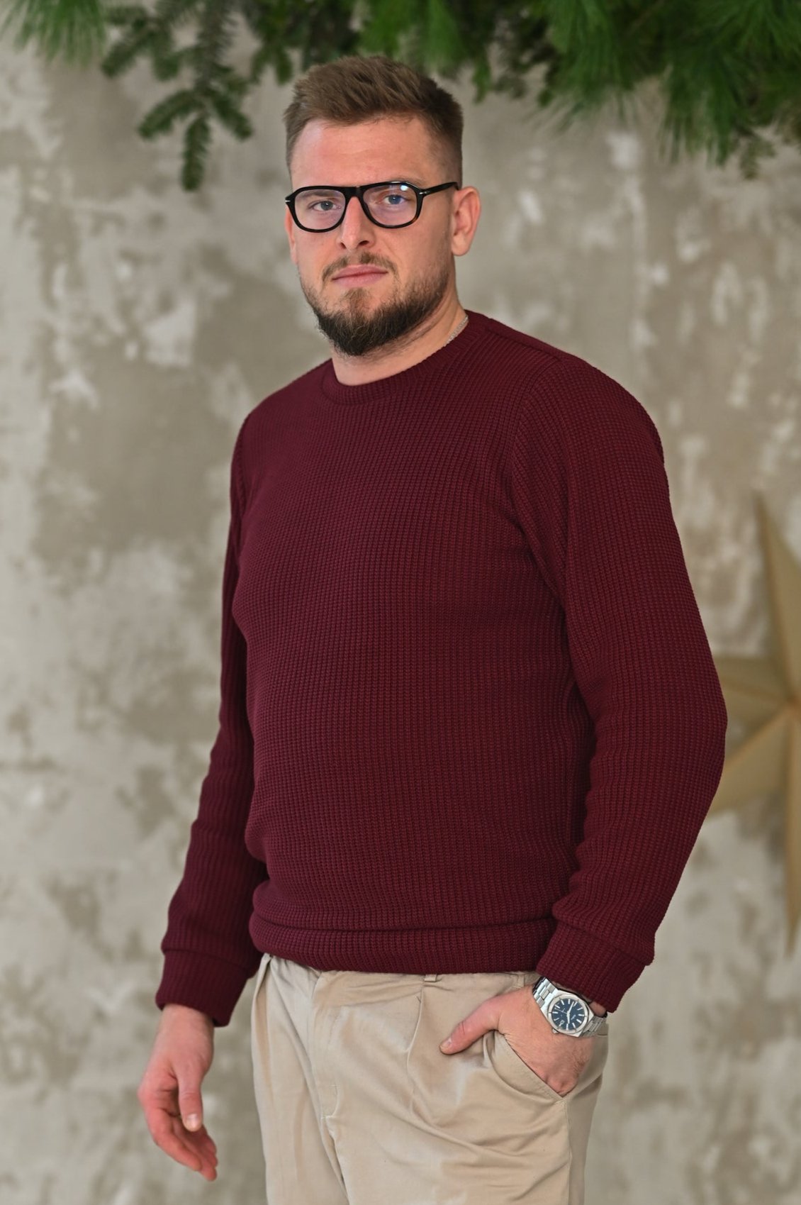 Sweter VICTOR BURGUND