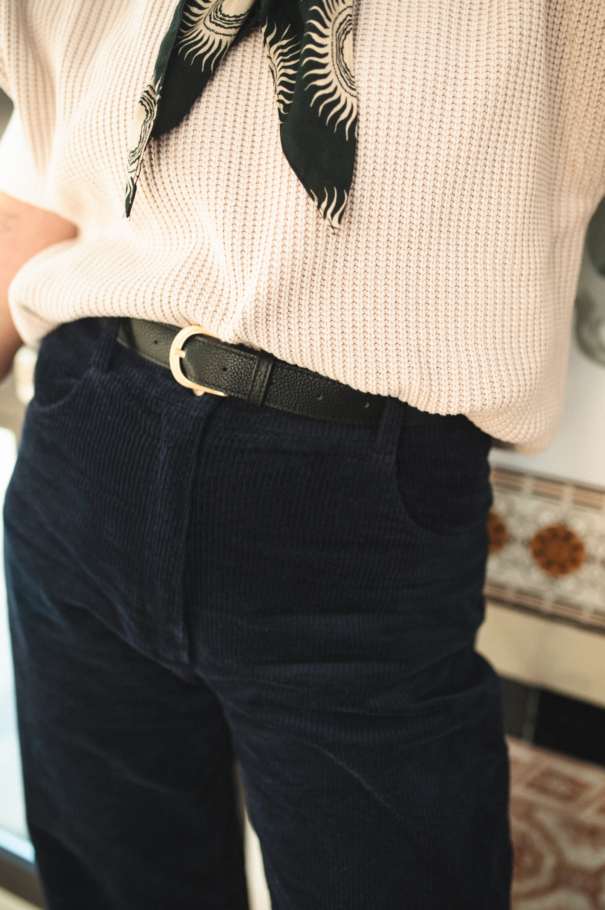 Pasek skórzany Vale - GRANO NEGRO