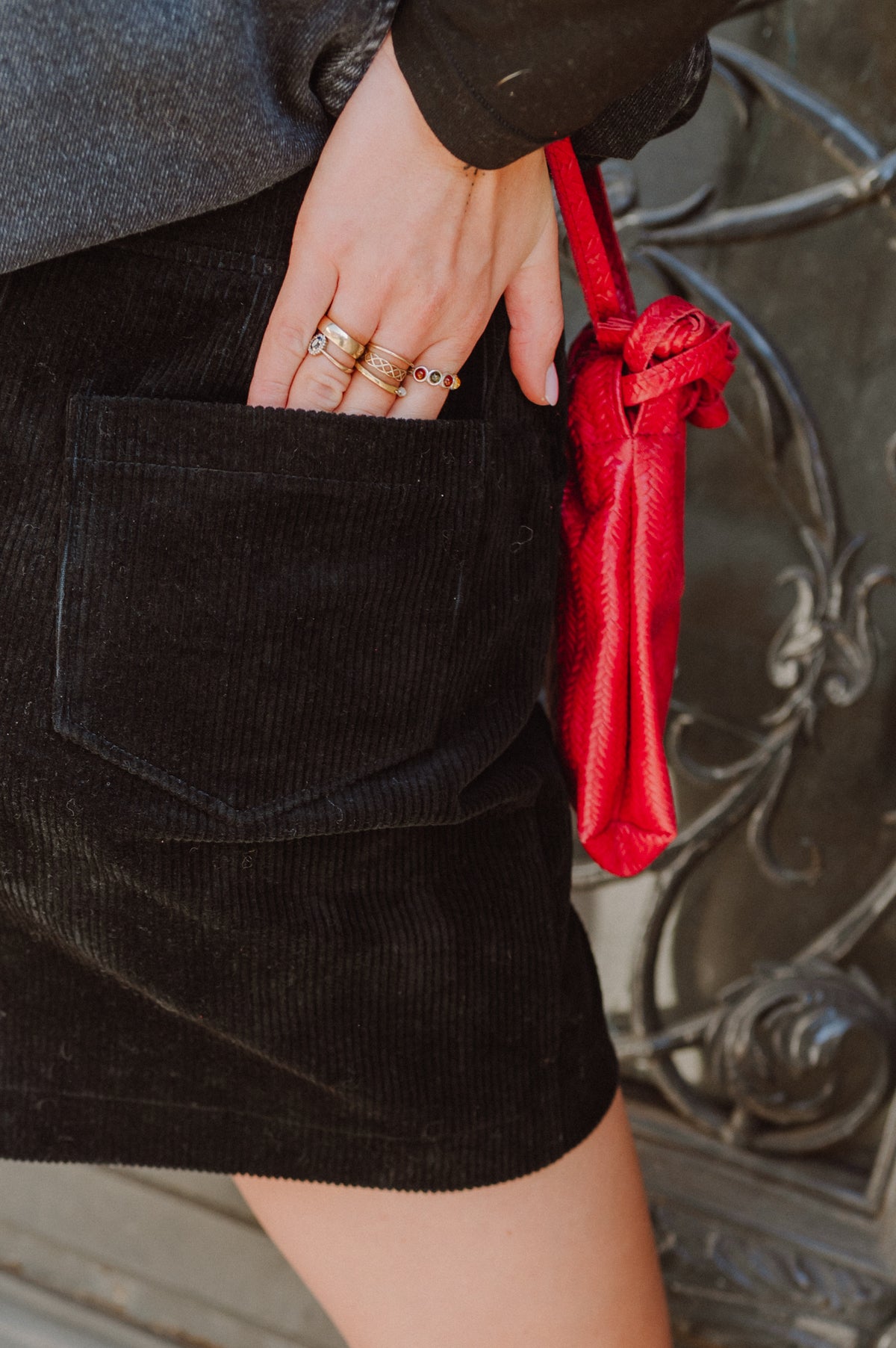 Spódnica sztruksowa SOMBRA NEGRA