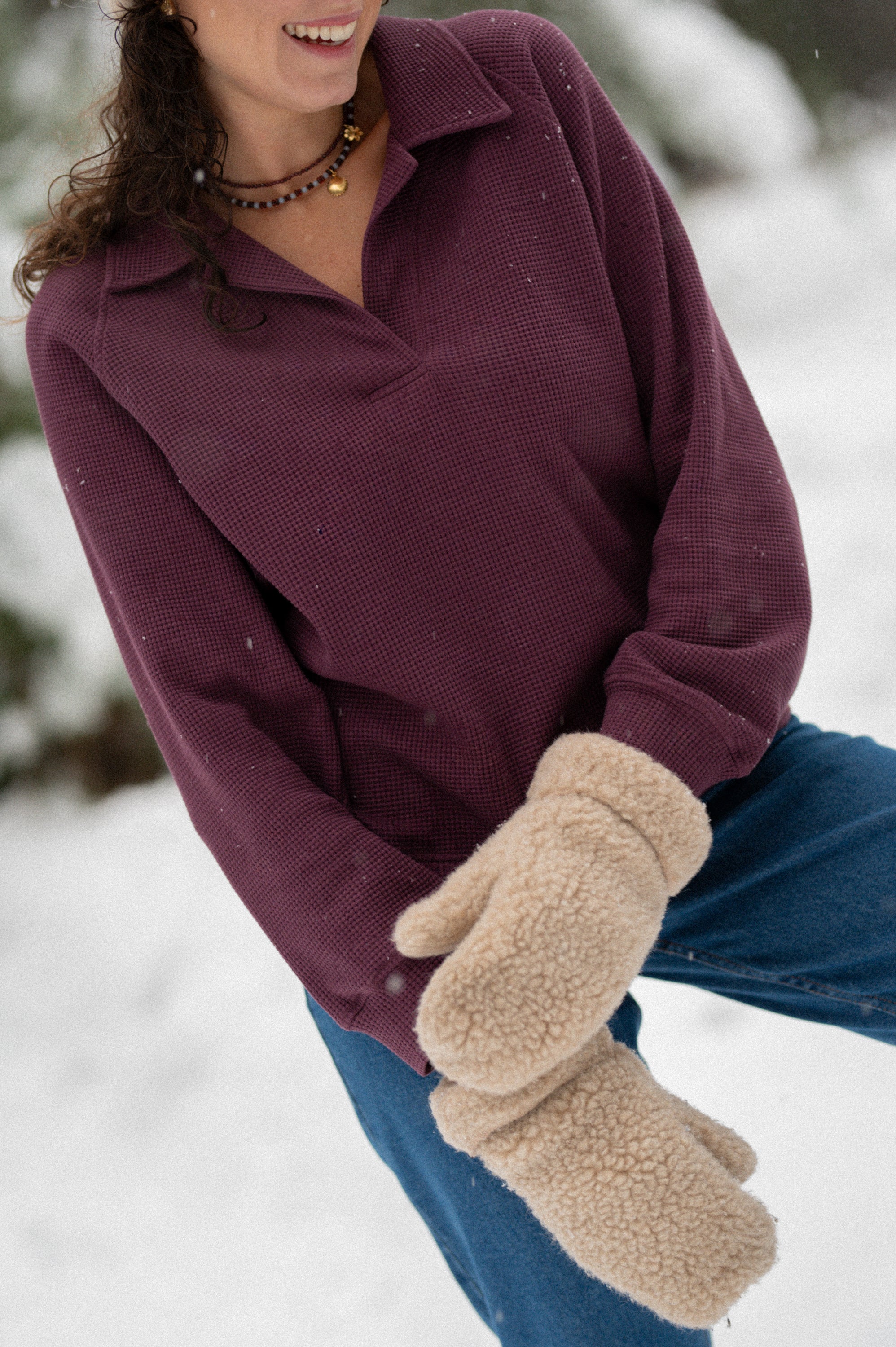 Bluza polo AMARA BERENJENA