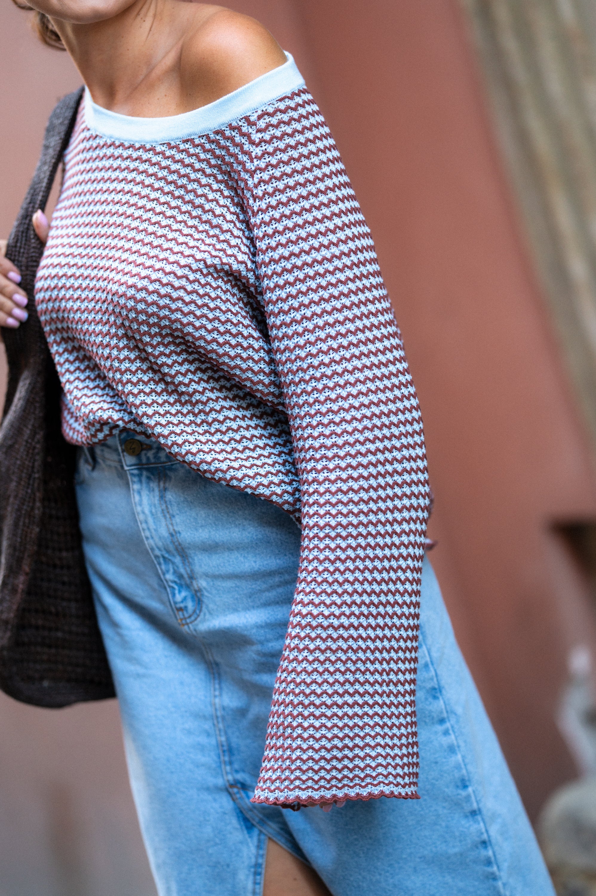 Sweter ażurowy LAGOS MAR