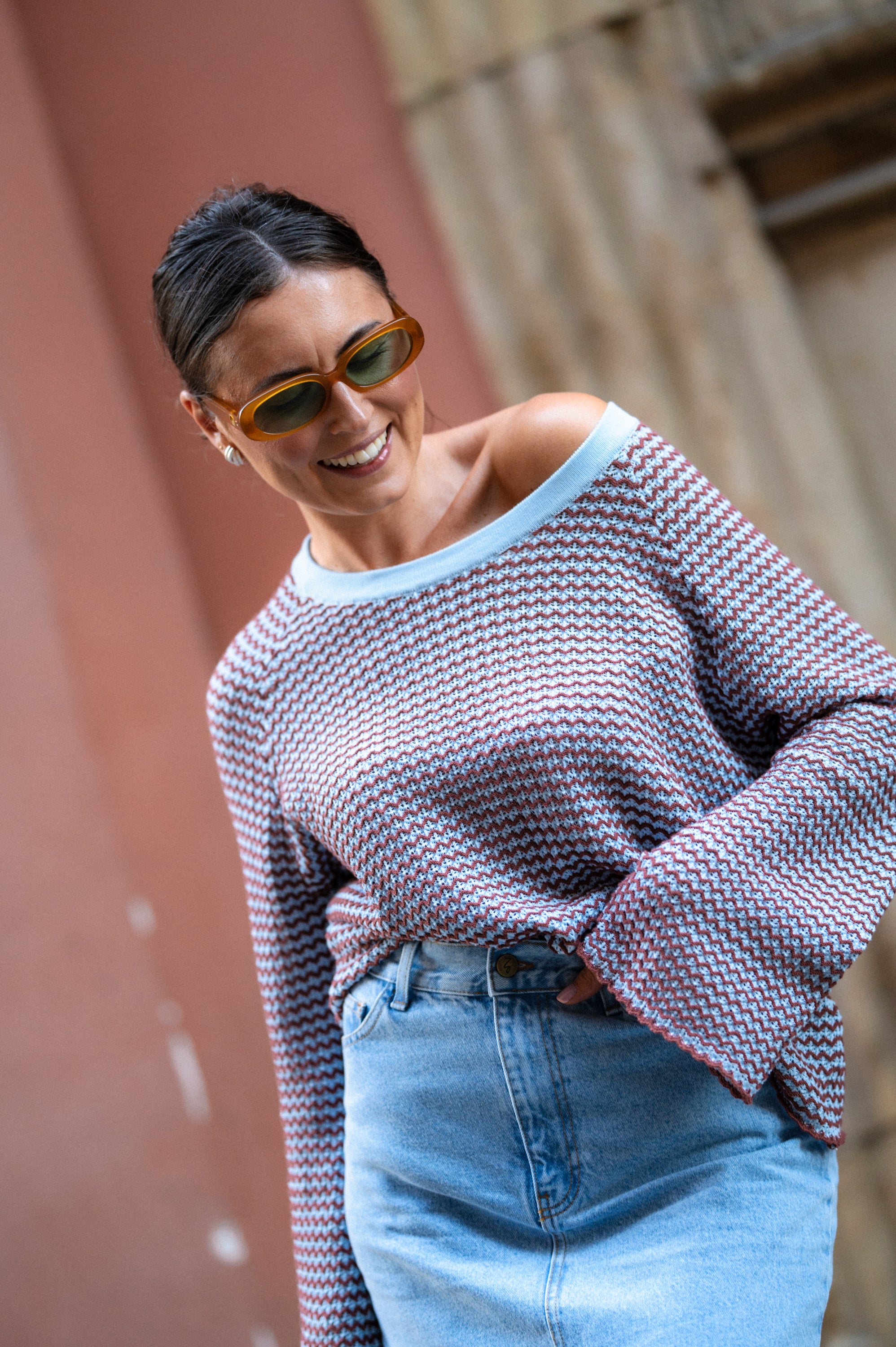 Sweter ażurowy LAGOS MAR