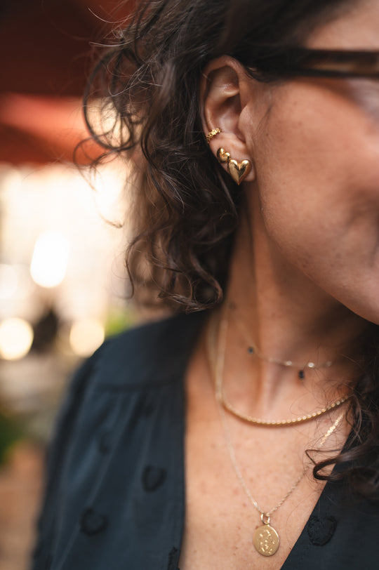 Kolczyki serca pełne na sztyft (małe) MATYLDA ZIELIŃSKA