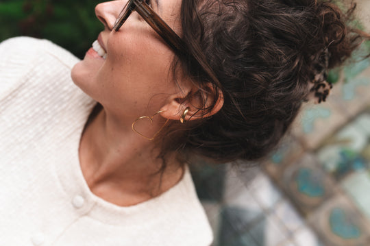 Kolczyki duże serca MATYLDA ZIELIŃSKA