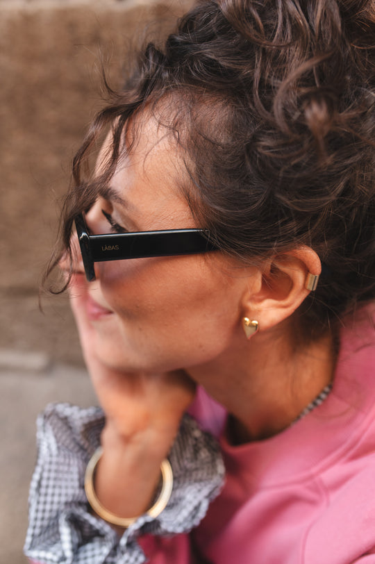 Kolczyki smukłe serca na sztyft (duże) MATYLDA ZIELIŃSKA