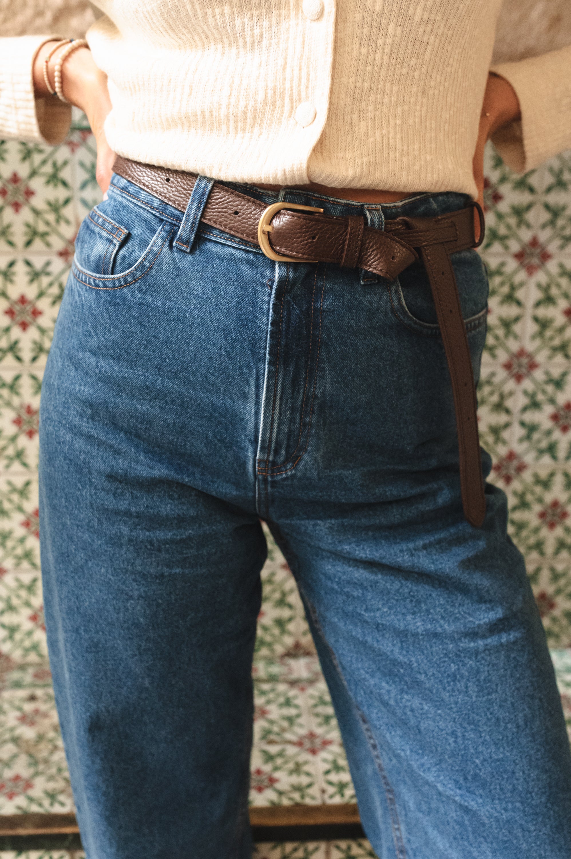 Pasek skórzany Vale - GRANO CHOCOLATE