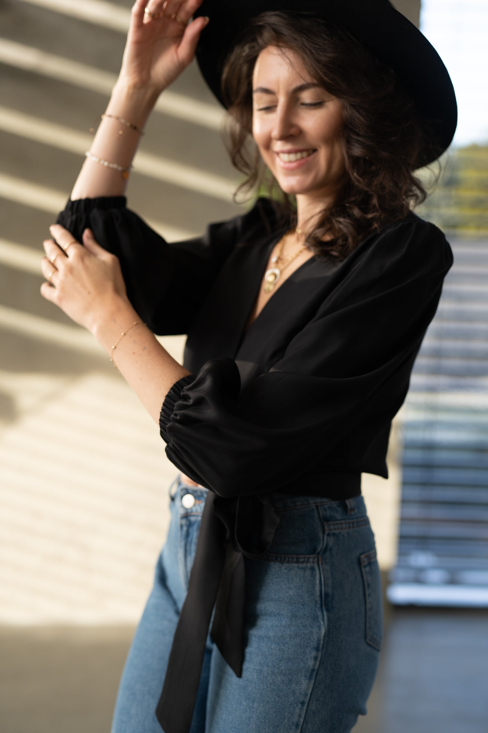 Bluzka kopertowa MERIDA NEGRA