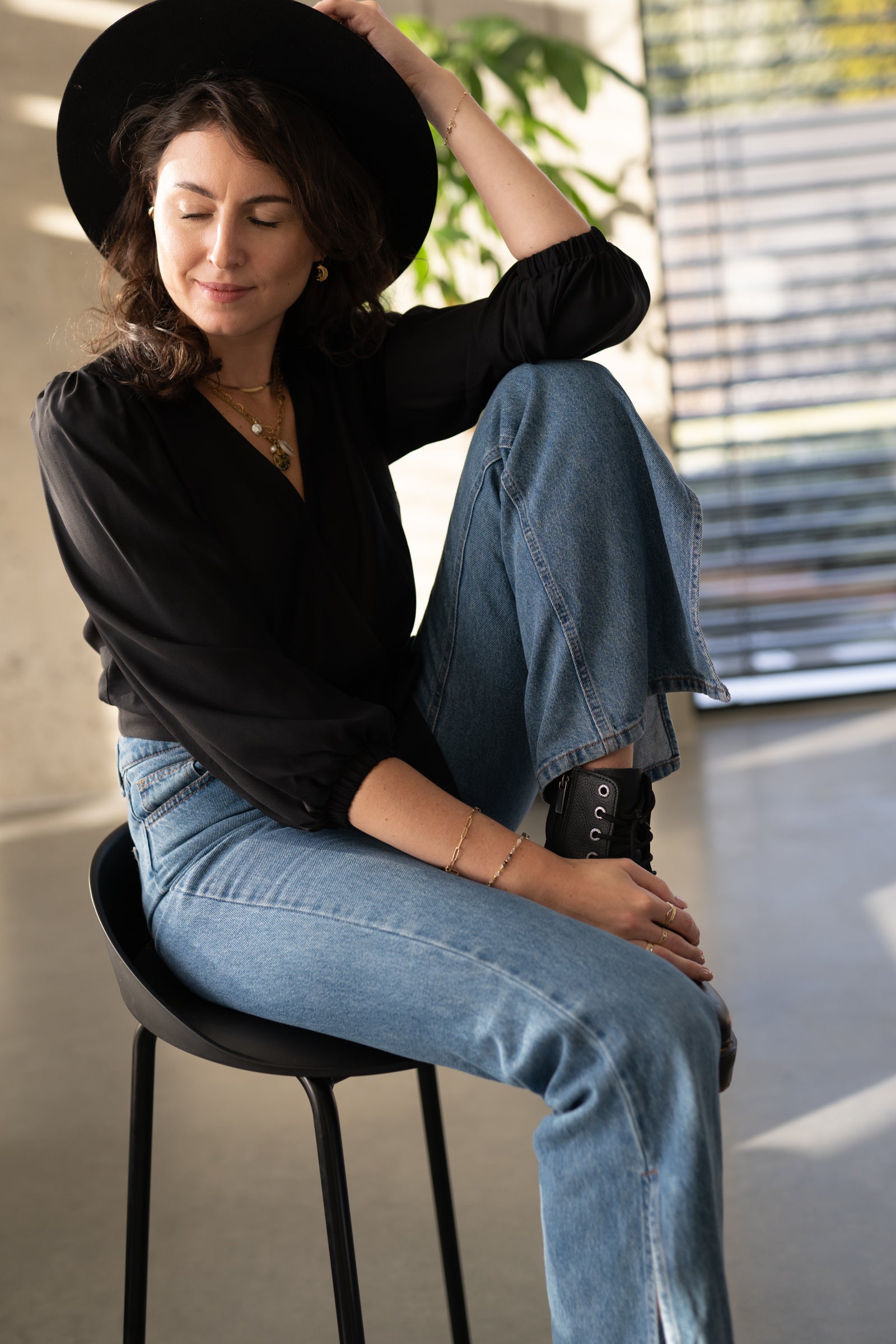 Bluzka kopertowa MERIDA NEGRA