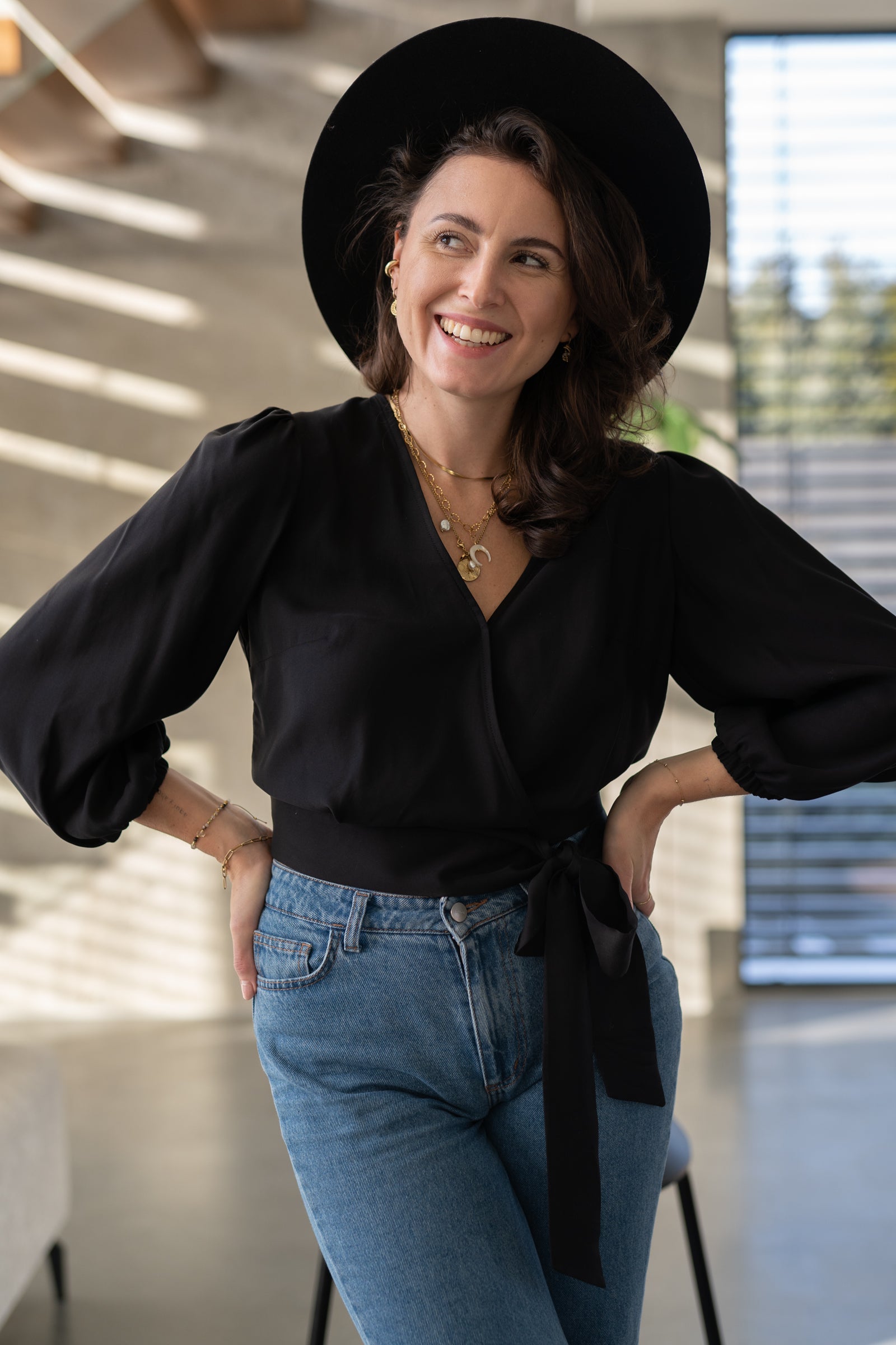 Bluzka kopertowa MERIDA NEGRA