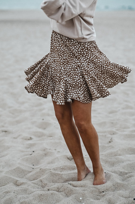 Spódnica GODETY MOSTAZA