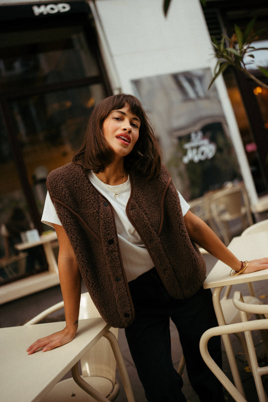 Kamizelka MERINO ZULI & ALWERO CHOCO