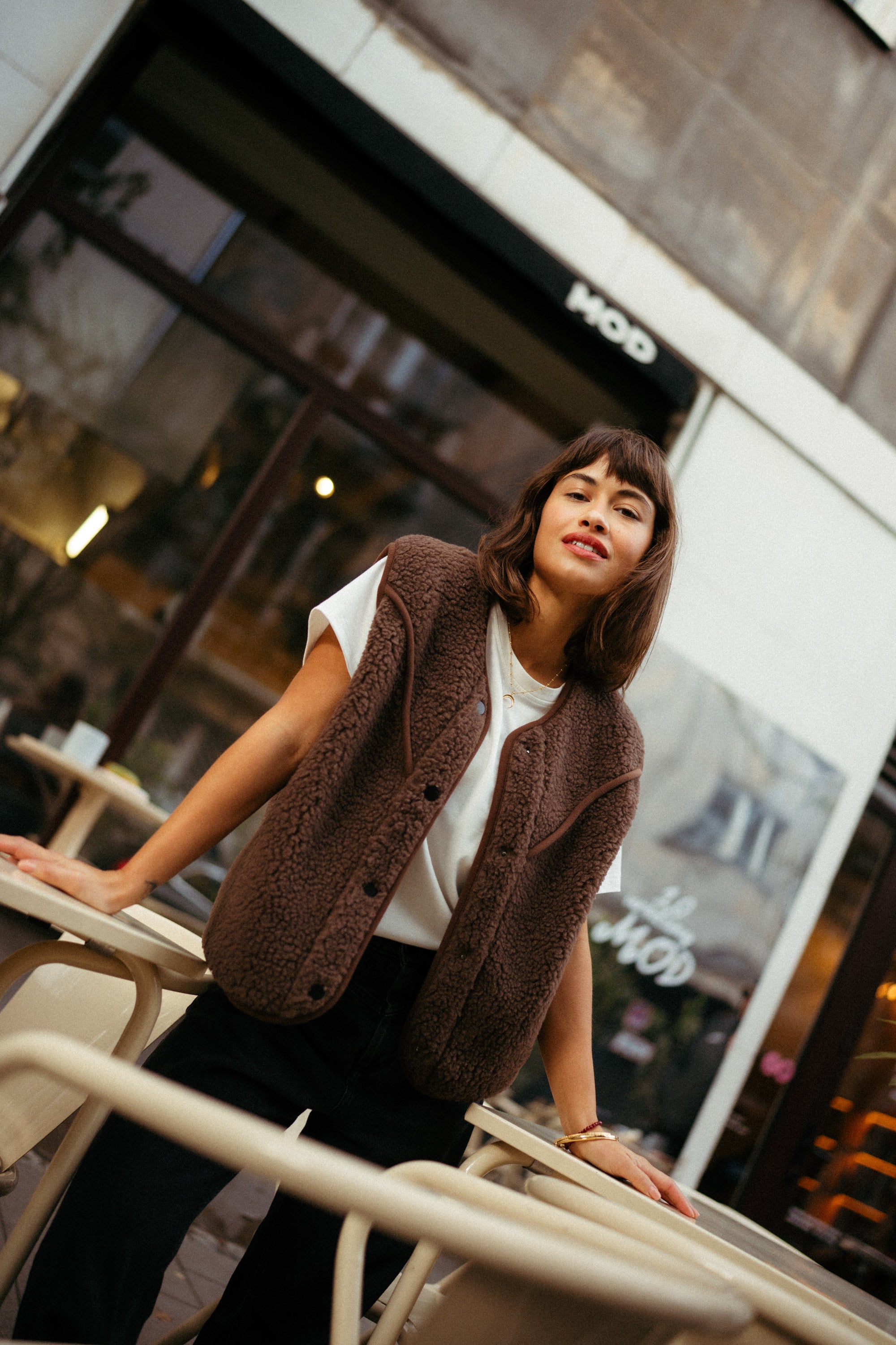 Kamizelka MERINO ZULI & ALWERO CHOCO