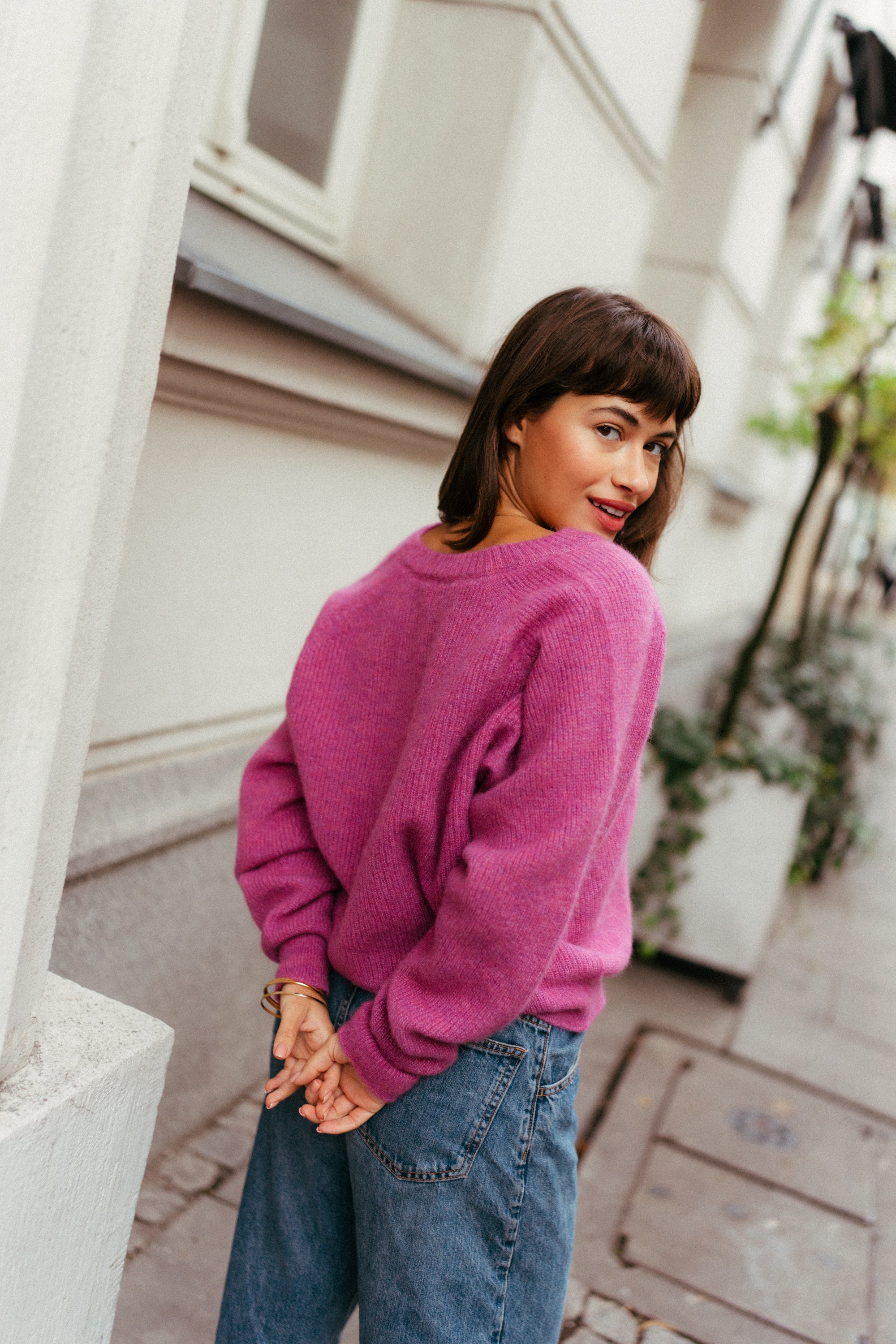 Sweter ANDINA MAGENTA