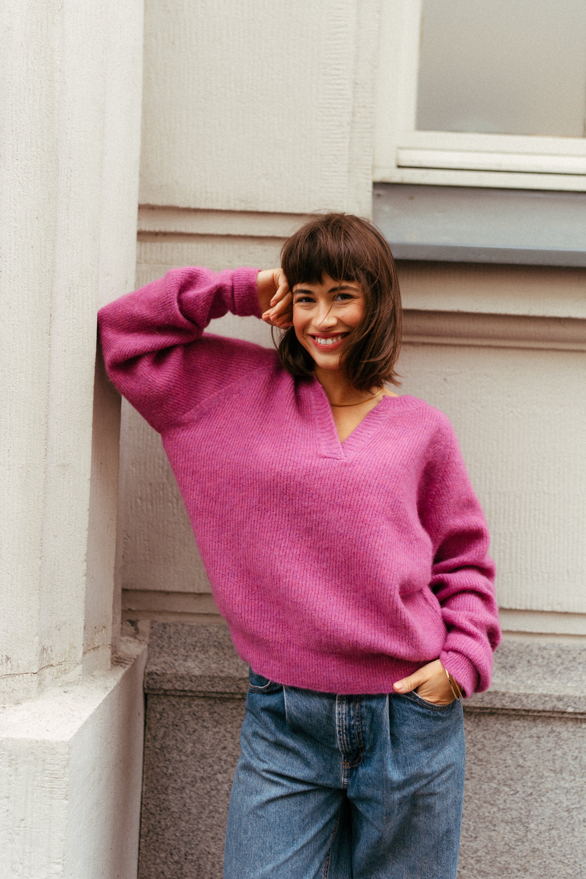 Sweter ANDINA MAGENTA