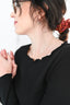 Stylowa czarna bluzka dla kobiet longsleeve z długim rękawem VALGA NEGRA