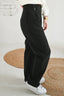 Czarne klasyczne spodnie z szeroką nogawką LEON NEGRO