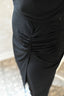 Czarna spódnica z marszczeniem TULUM negra