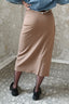 Elegancka spódnica z rozcięciem ołówkowa TULUM CORCHO