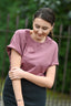 Klasyczny modny różowy damski T-shirt REGLAN ROSADA