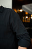 czarna koszula męska z muślinu TOMAS espresso
