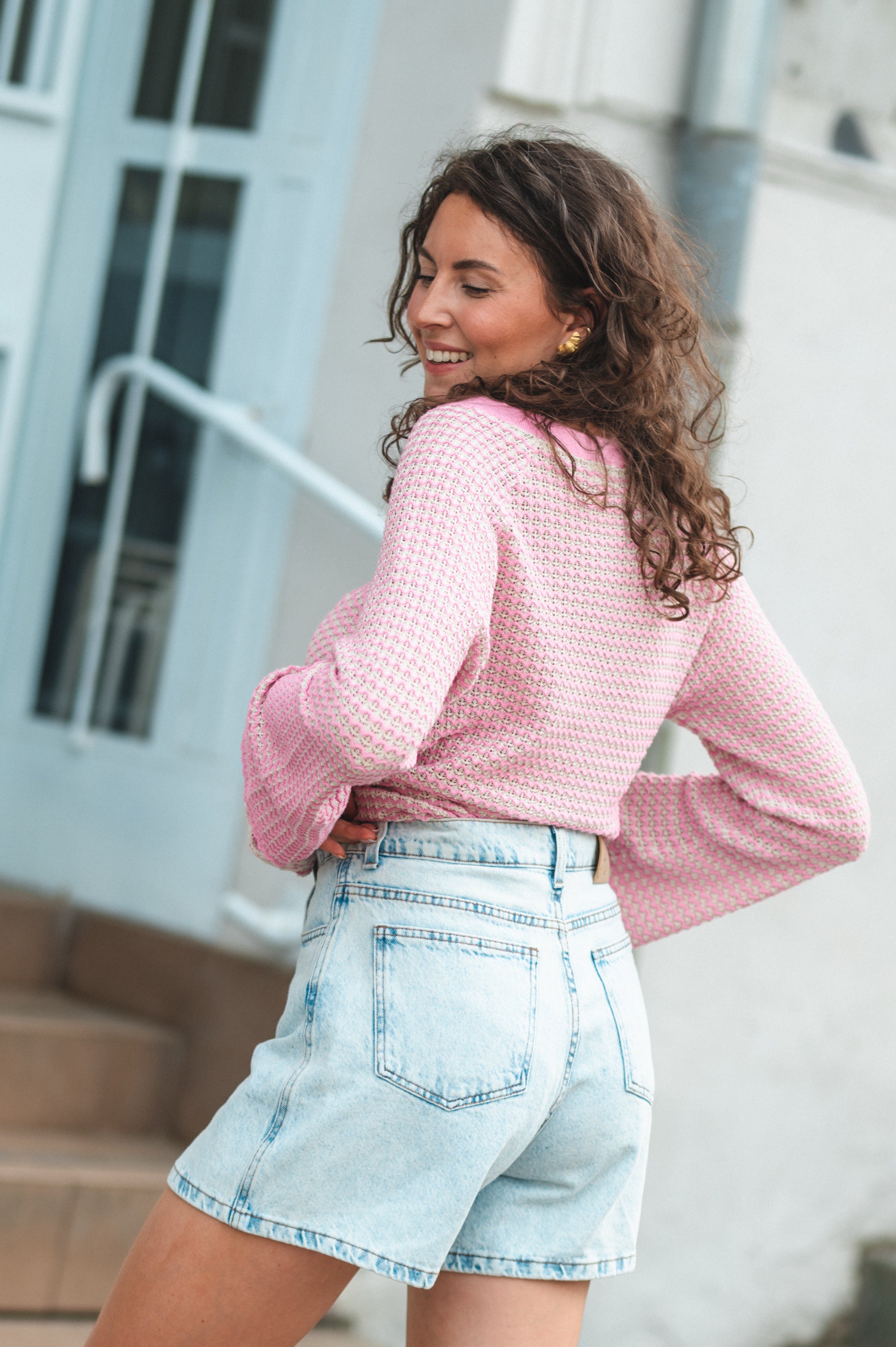 Spodenki JEANS CORTO CELESTE