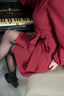 Klasyczna prosta czerwona sukienka z długim rękawem (idealna na święta / sylwester) MADRID VINO