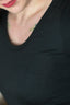 Dwustronna czarna bluzka damska z długim rękawem MIRA NEGRA