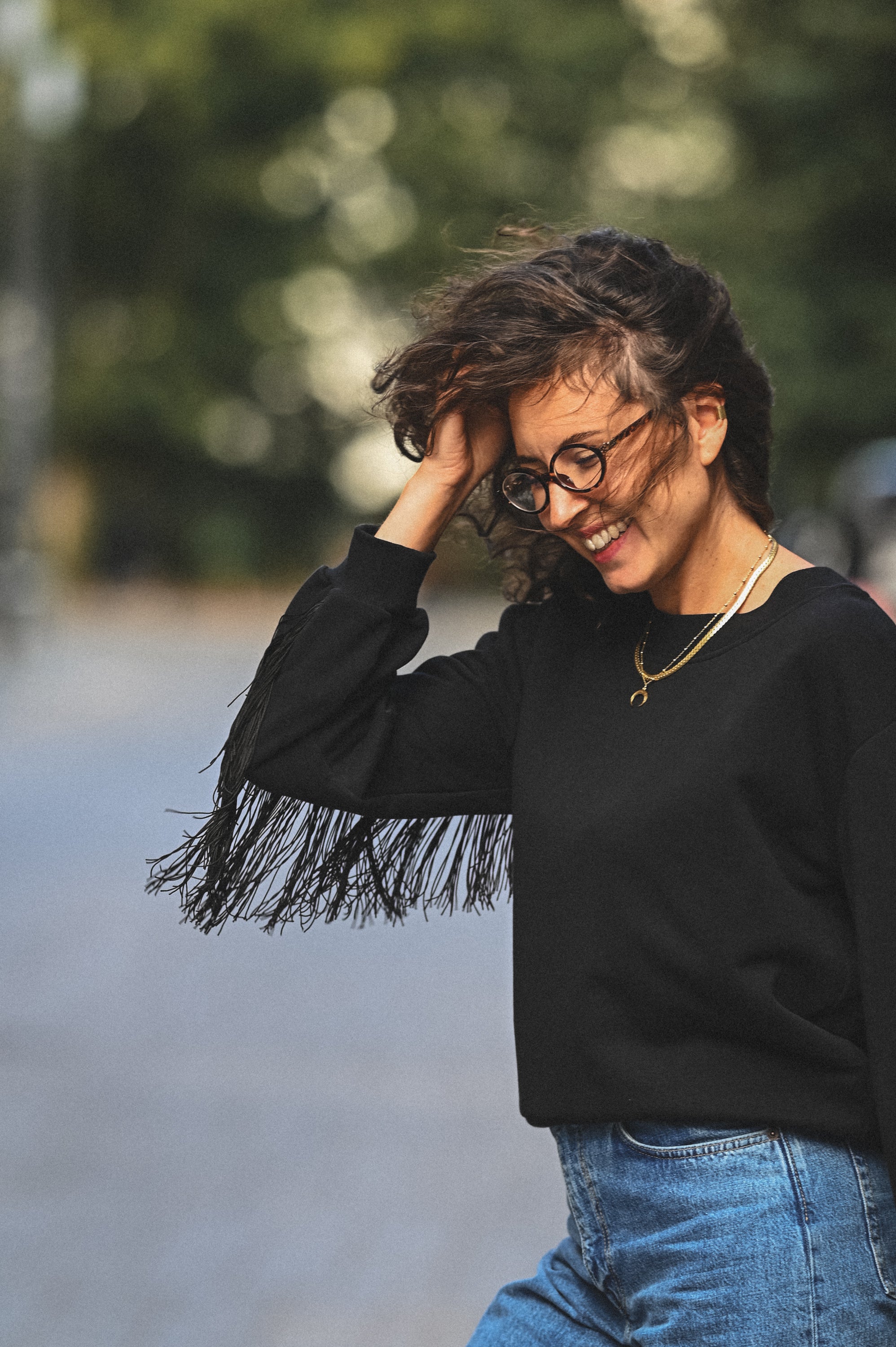 Bluza z frędzlami ANDALUCIA NEGRA