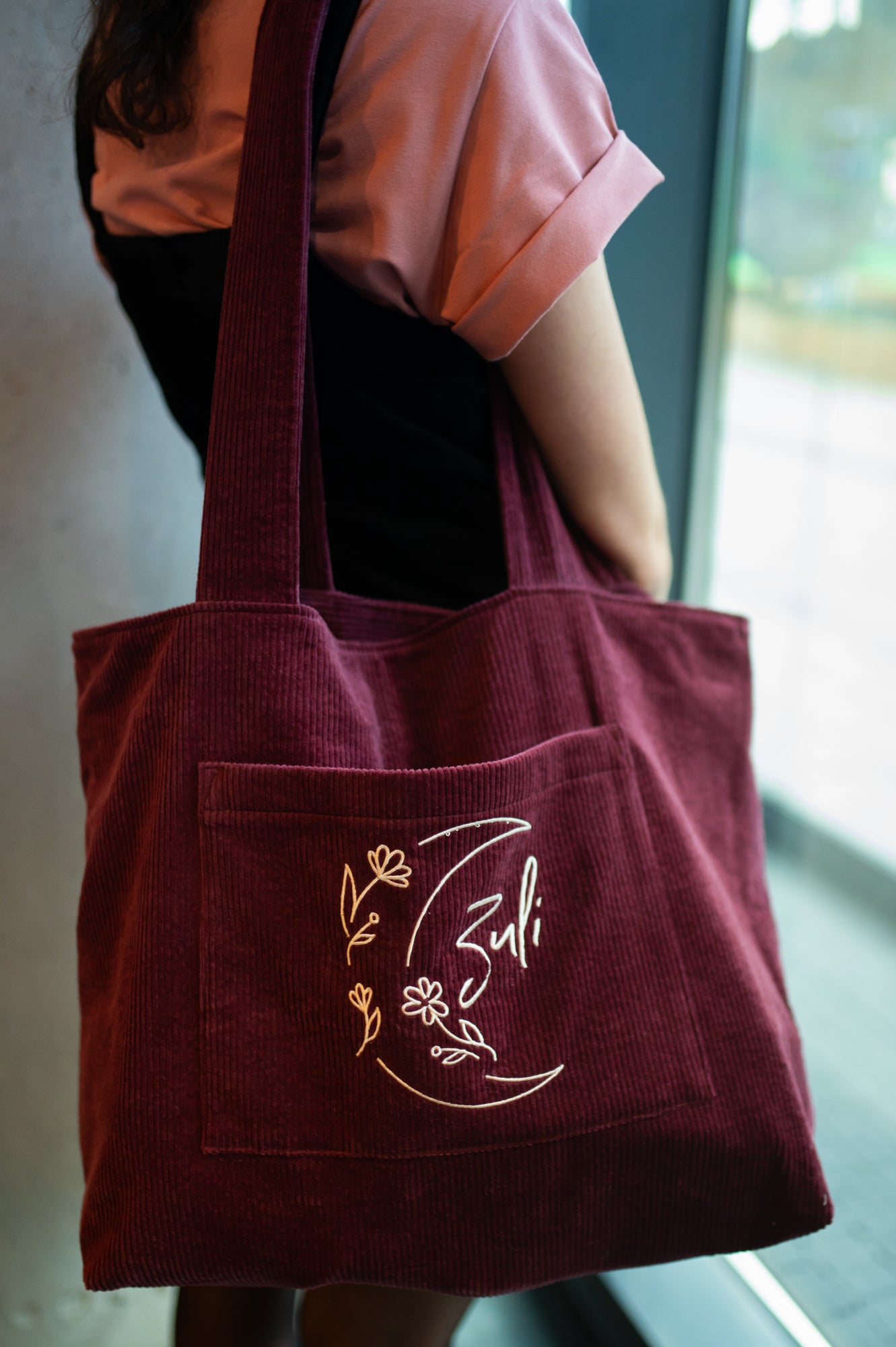 Torba sztruksowa ROMA BORDO