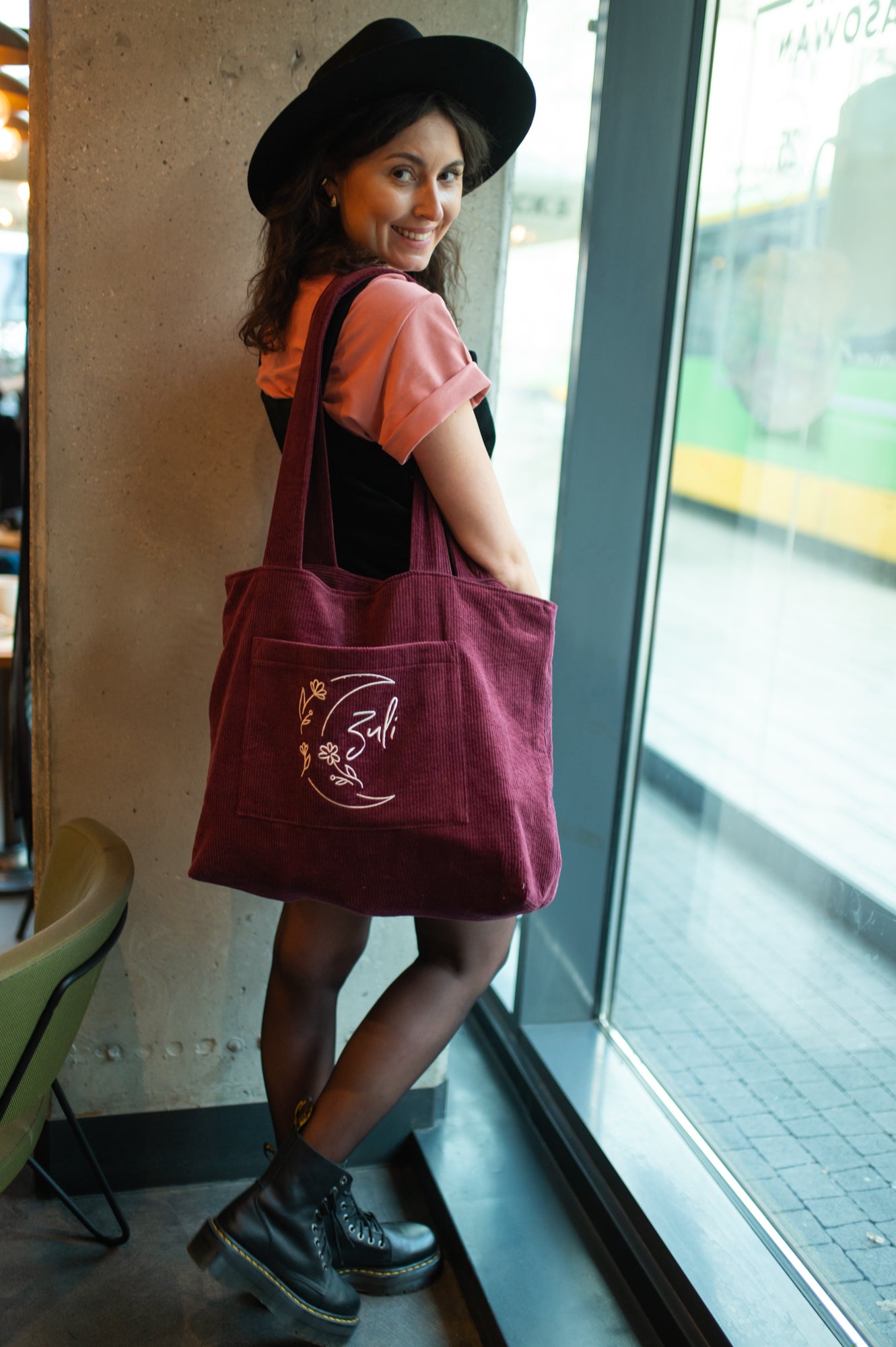 Torba sztruksowa ROMA BORDO