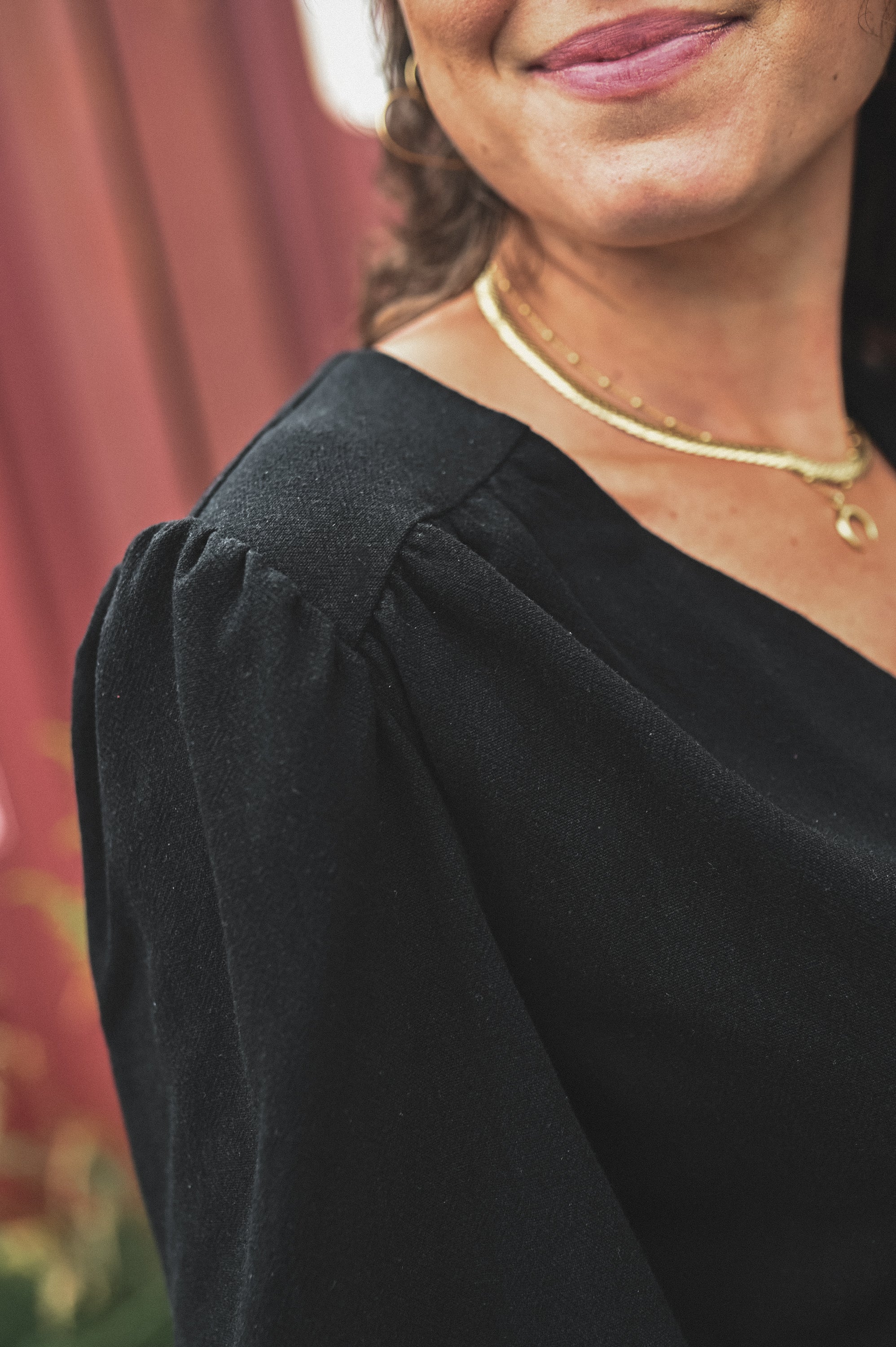 Sukienka DENIA MINI NATURAL NEGRA