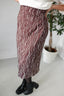 Elegancka brązowa spódnica kopertowa Midi PARLA PASO