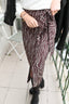 Elegancka brązowa spódnica kopertowa Midi PARLA PASO