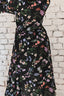 Komfortowa długa sukienka w kwiaty z długim rękawem MELILLA GLORIA