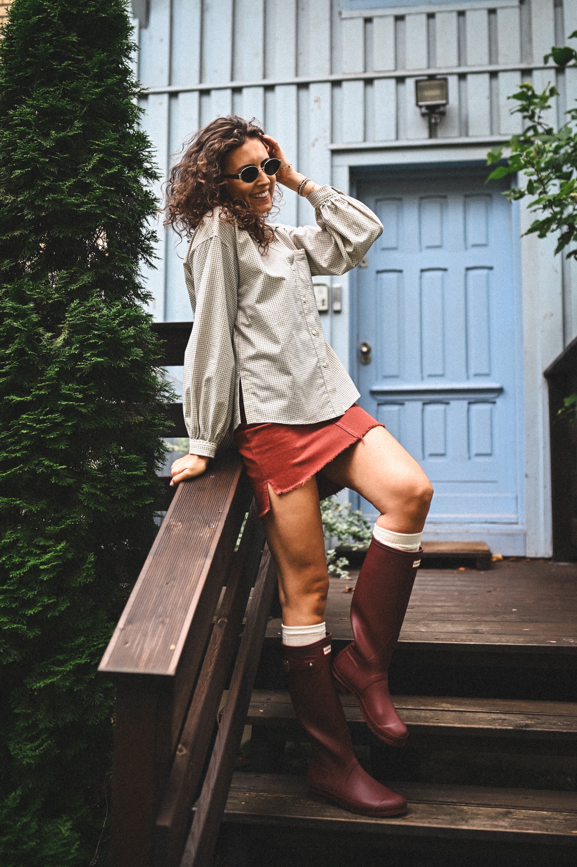 Spódnica JEANS MARSALA