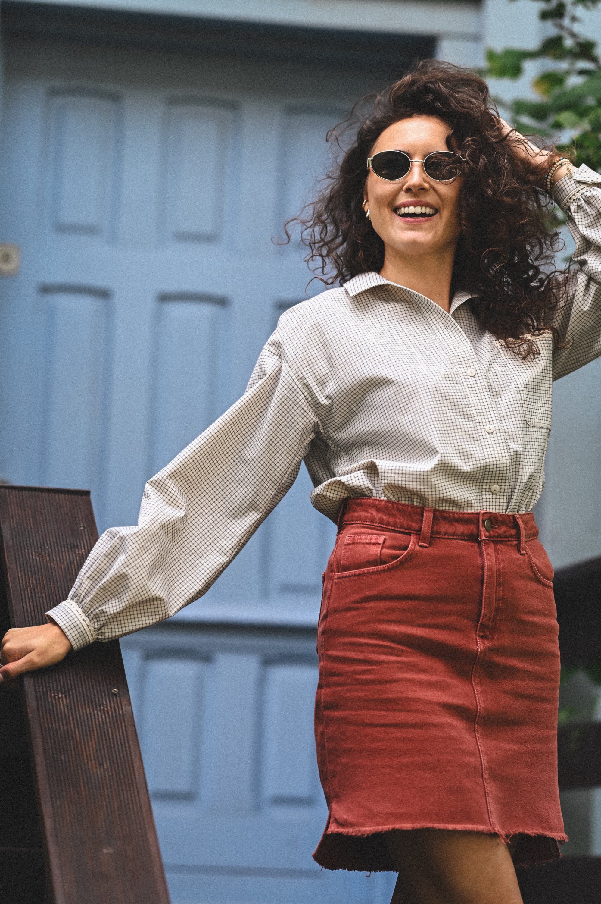 Spódnica JEANS MARSALA