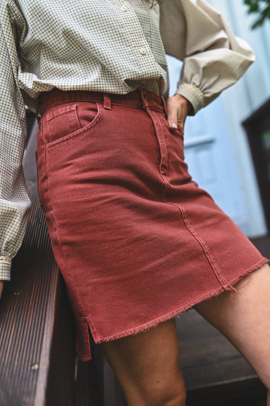 Spódnica JEANS MARSALA