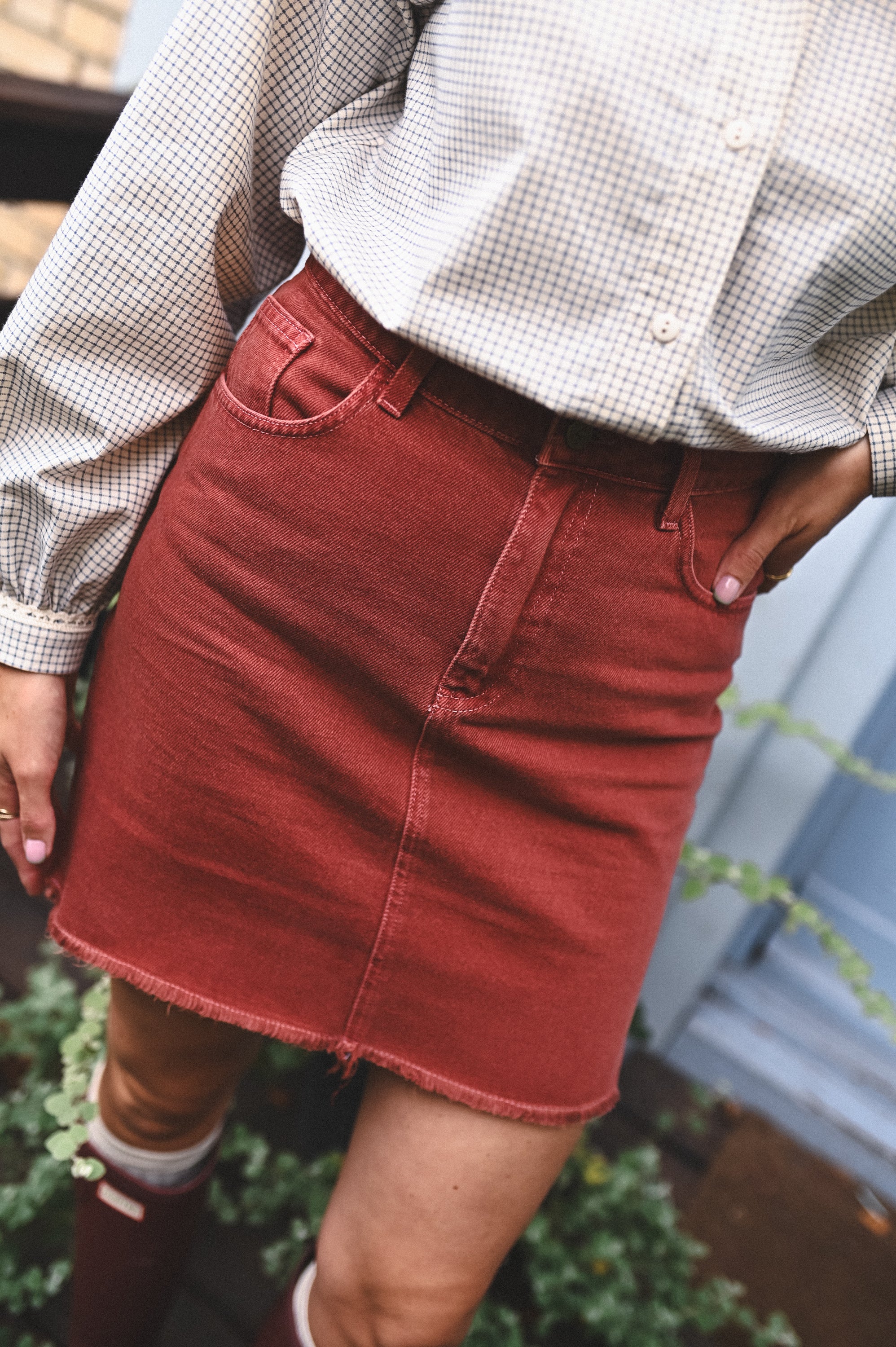 Spódnica JEANS MARSALA