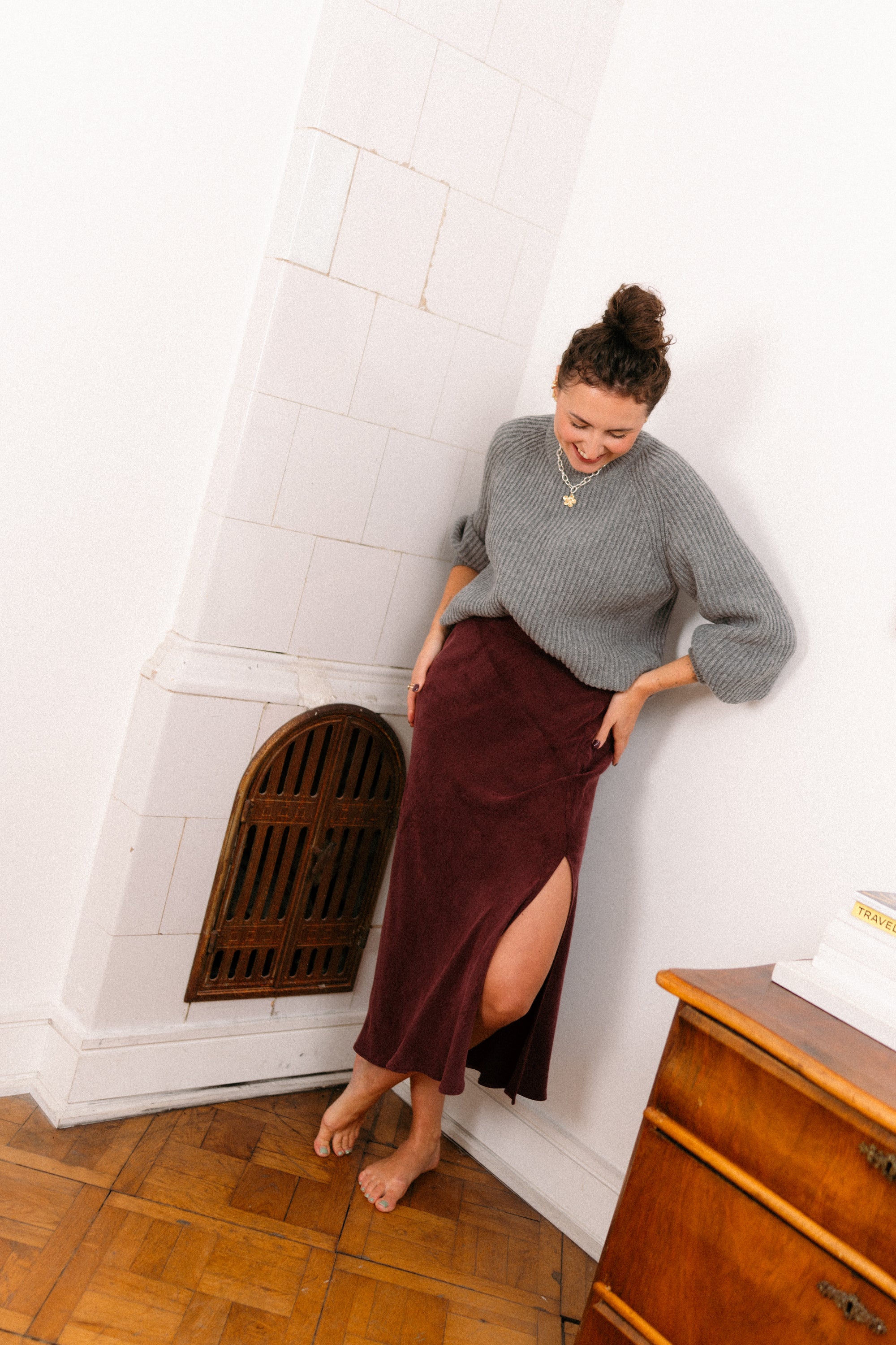 Spódnica MORELLA z rozcięciem CARMIN