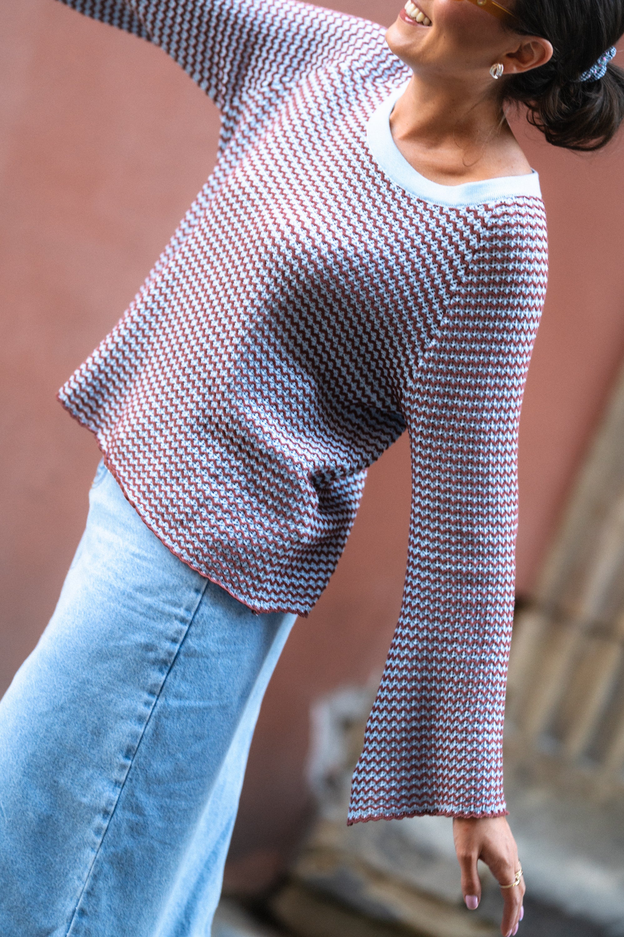 Sweter ażurowy LAGOS MAR